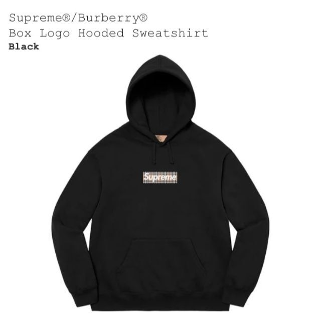 送料無料】 Supreme - M 22SS Supreme Burberry Box Logo Hooded