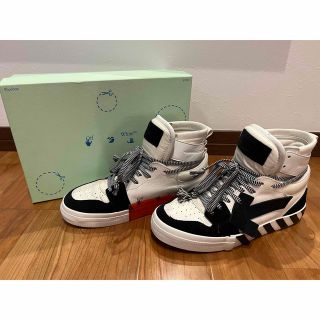 オフホワイト(OFF-WHITE)のoff-white バルカナイズ　ハイカット　スニーカー　オフホワイト(スニーカー)