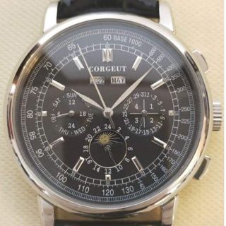 登場! 【seagullカモメ搭載!!新品】corgeut 複雑機械式多機能ウオッチ