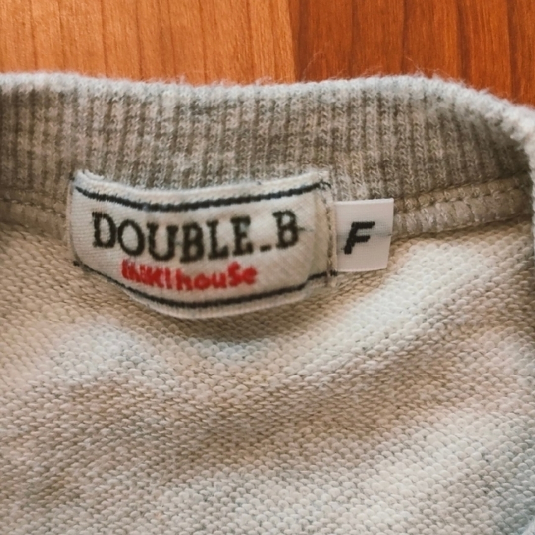 DOUBLE.B(ダブルビー)のダブルビー ミキハウス ベスト グレー フリーサイズ(80㎝) キッズ/ベビー/マタニティのベビー服(~85cm)(ジャケット/コート)の商品写真