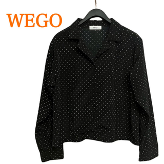 ウィゴー(WEGO)の【美品】WEGO ‪‪❤︎‬ 長袖シャツ ドット柄 黒 白 モノトーン(シャツ/ブラウス(長袖/七分))