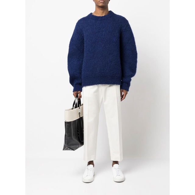 JIL SANDER - JILSANDER chunky ニット セーター M ブルー の JIL SANDER - JILSANDER chunky ニット セーター M ブルー の