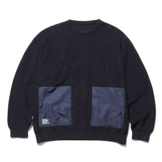 グラフペーパー(Graphpaper)のFreshService CREW NECK COMBAT KNIT NAVY(ニット/セーター)