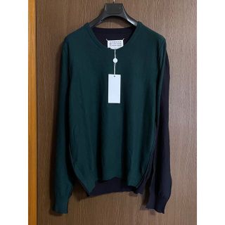 マルタンマルジェラ(Maison Martin Margiela)の新品 メゾンマルジェラ Spliced 再構築 ニット ダークグリーン セーター(ニット/セーター)