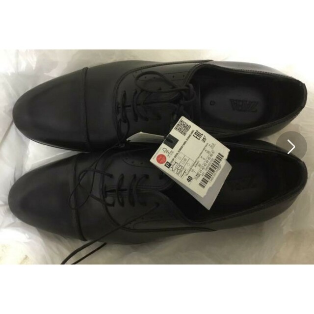 新品 ZARA ザラ 本革ビジネスシューズ 40-