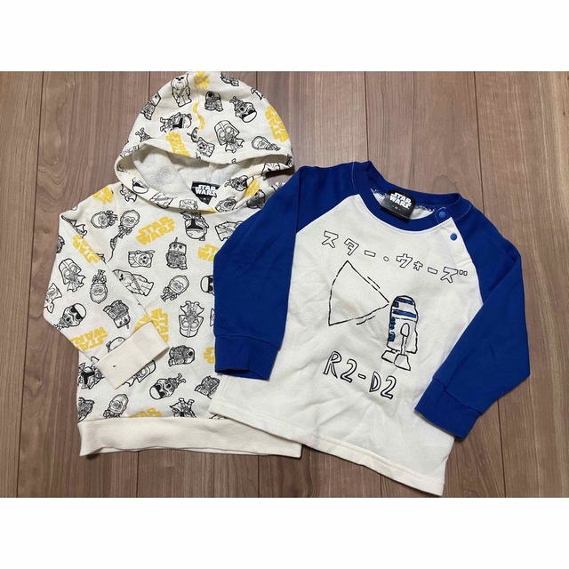 スターウォーズ　トレーナー　パーカー　セット　95 キッズ/ベビー/マタニティのキッズ服男の子用(90cm~)(Tシャツ/カットソー)の商品写真