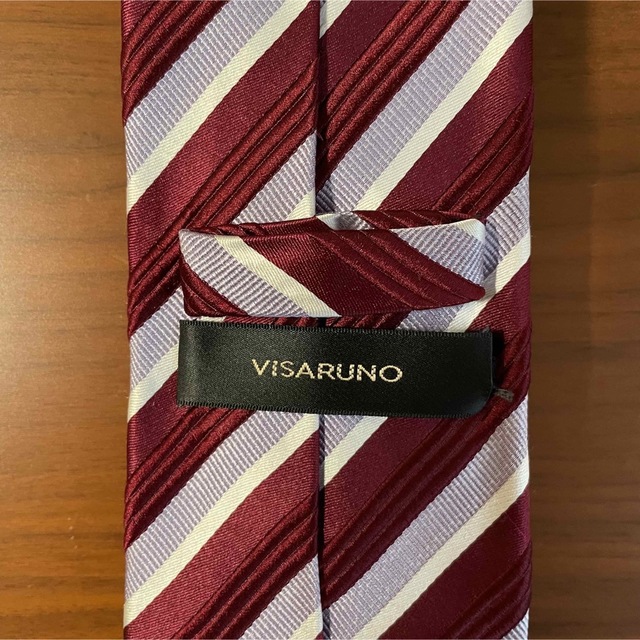 VISARUNO ネクタイ ストライプ 赤 メンズのファッション小物(ネクタイ)の商品写真