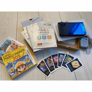 ニンテンドー3DS(ニンテンドー3DS)の【美品】ニンテンドー3DSLL 本体カセットセット　ブルー(携帯用ゲーム機本体)