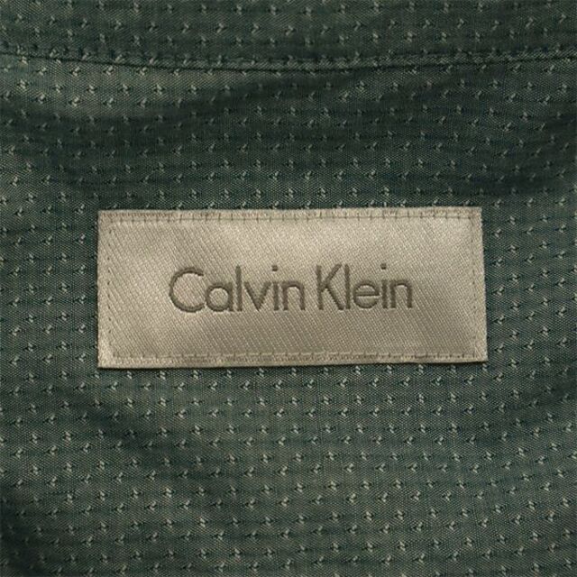 Calvin Klein(カルバンクライン)のカルバンクライン 総柄 長袖 シャツ L ブルー Calvin Klein メンズ 【中古】  【230103】 メール便可 メンズのトップス(シャツ)の商品写真