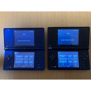 ニンテンドーDS(ニンテンドーDS)のNintendo DSi 本体　２つ　ブルー　ブラック ペン USB充電コード(携帯用ゲーム機本体)