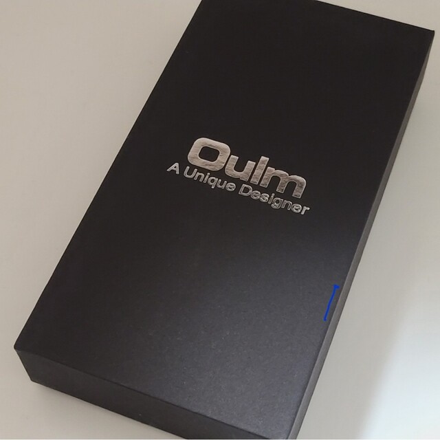 OULM  2タイム ビッグフェイス メンズ 腕時計 ブラック レザーバンド