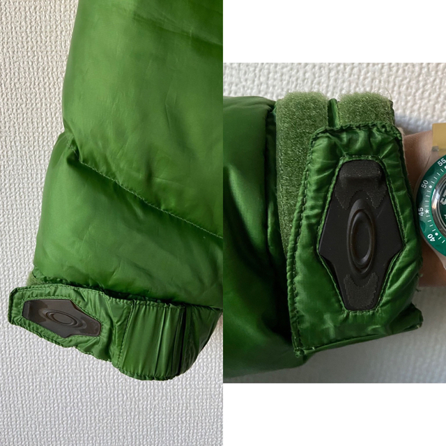 Oakley - 希少 Y2K vintage 00s OAKLEY 変形 緑 ダウンジャケットの Oakley - 希少 Y2K vintage 00s OAKLEY 変形 緑 ダウンジャケットの