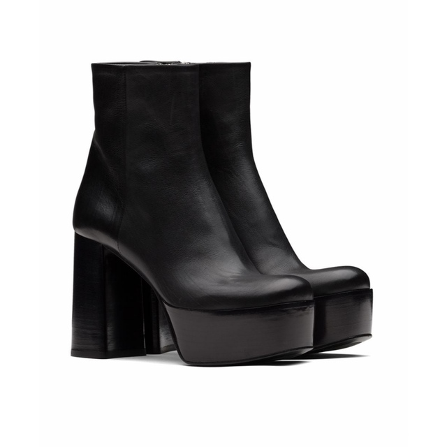 プラダ ブーツ PRADA ショートブーツ 厚底 黒 から厳選した www.fenix