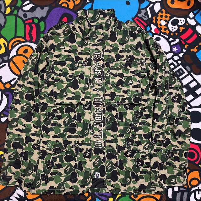 APE BAPE KAWS UNDEFEATED M-65 ジャケット　CAMOミリタリージャケット