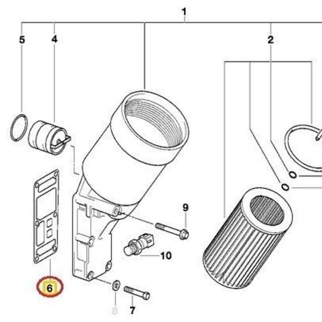 BMW(ビーエムダブリュー)のBMW エンジンオイルフィルターガスケット ソケット 自動車/バイクの自動車(車種別パーツ)の商品写真