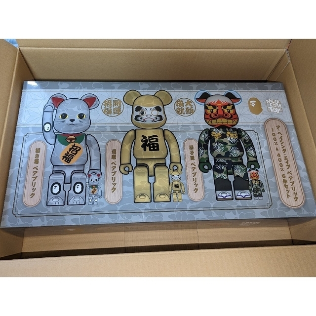 BE@RBRICK BAPE 招き猫 達磨 獅子舞 100% u0026 400%-