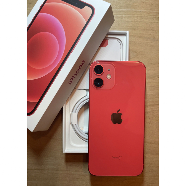 Apple(アップル)のiPhone 12 mini (PRODUCT)RED 128GB レッド スマホ/家電/カメラのスマートフォン/携帯電話(スマートフォン本体)の商品写真