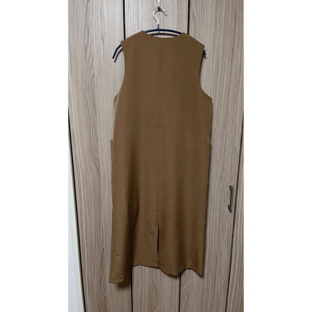 ジャンパースカート　ブラウン　Mサイズ レディースのワンピース(ロングワンピース/マキシワンピース)の商品写真