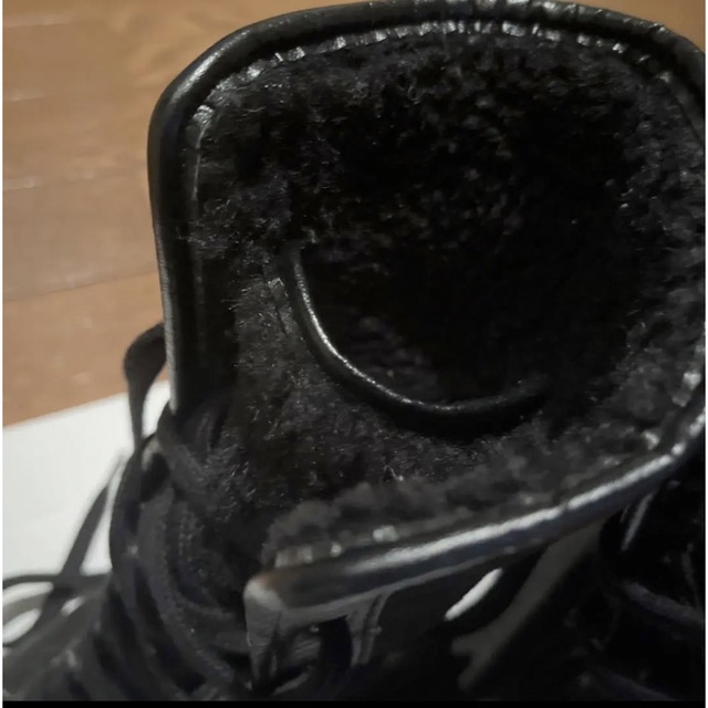 ASH(アッシュ)のash アッシュ ムートンピンヒール ブーツ ブラック ボア 編み上げ レディースの靴/シューズ(ブーツ)の商品写真