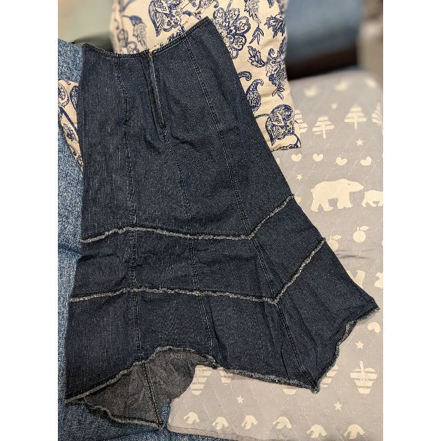 ☆デニムスカート☆　ロング　レトロ レディースのスカート(ひざ丈スカート)の商品写真