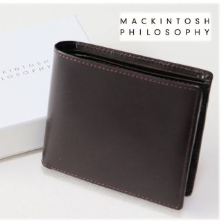 マッキントッシュフィロソフィー(MACKINTOSH PHILOSOPHY)の《マッキントッシュフィロソフィー》箱付新品 皮保護剤加工 レザー2つ折り財布(折り財布)