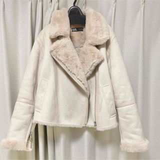 ザラ(ZARA)のZARA ファー　スエード　ジャケット(ライダースジャケット)