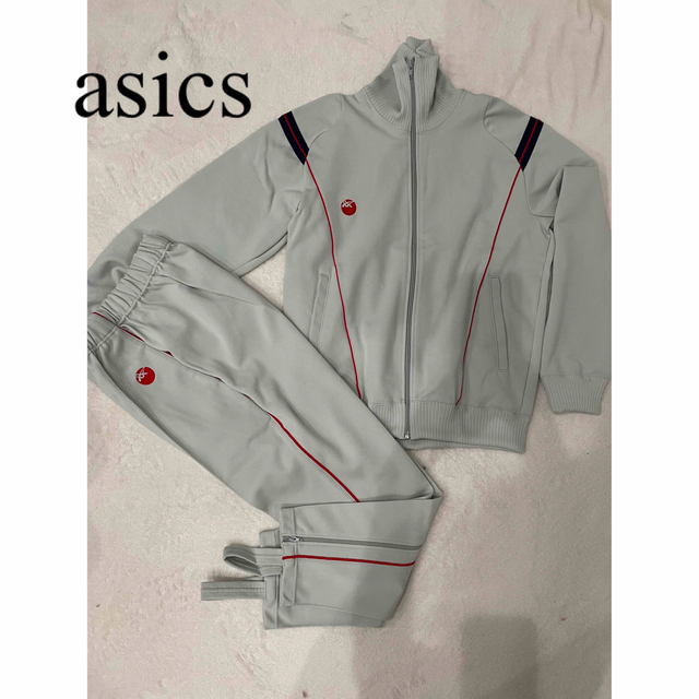 アシックス 80´s旧ロゴ 足掛け付きレトロジャージ上下セット-