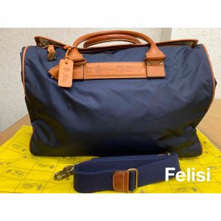 フェリージ(Felisi)のレア超美品⭐︎FELISI 2way 大型ボストンバッグ 南京錠 底鋲 NVY(ボストンバッグ)