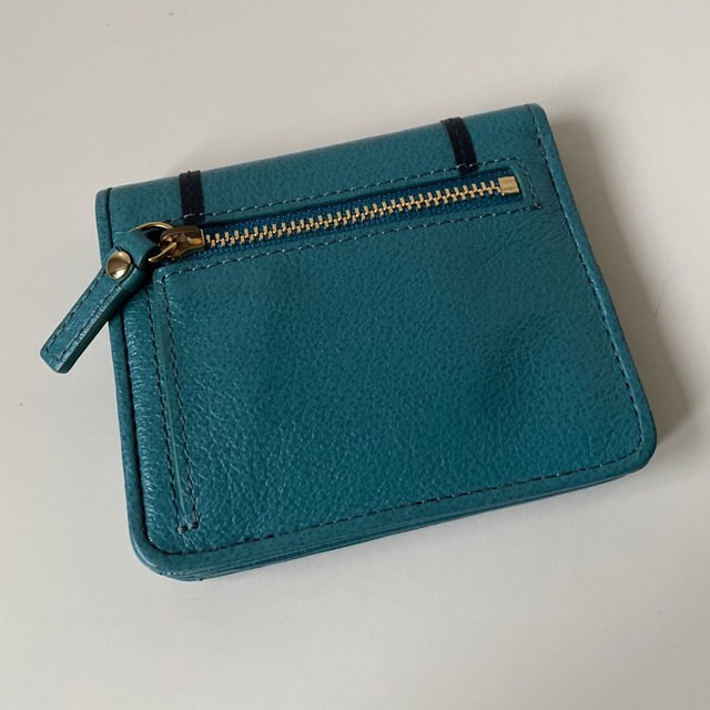ROBERTA DI CAMERINO(ロベルタディカメリーノ)のロベルタ 財布 パスケース 二つ折り ベルトデザイン グリーン系 レディースのファッション小物(財布)の商品写真