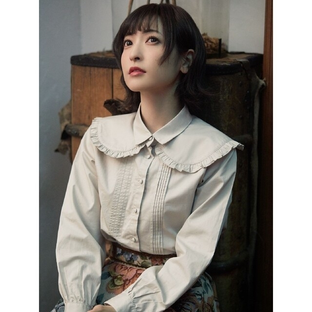 Maison de FLEUR canone襟付セーラーカラーブラウス 未使用品