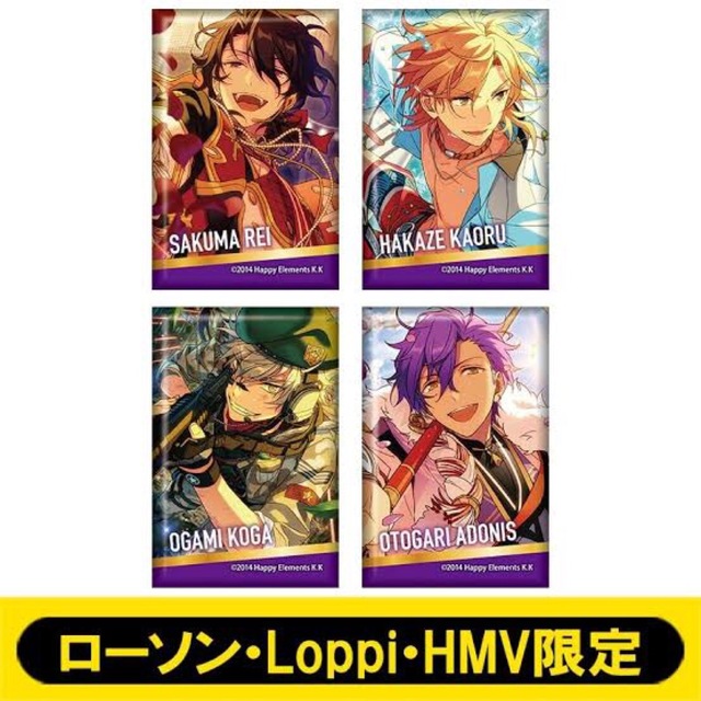 新品★あんスタ【UNDEAD】ローソン★LAWSON★スクエアバッジ★4点セット