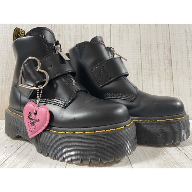 レア マーチン×LAZY OAF☆LO BUCKLE BOOT☆超厚底Ｆジップ - ブーツ