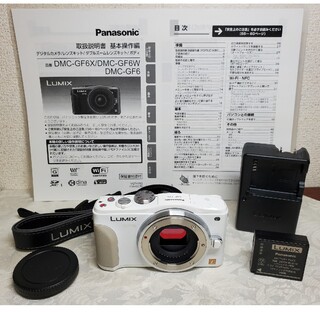 パナソニック(Panasonic)の超美品ショット数3050回 簡単自撮りWiFi LUMIX GF6(ミラーレス一眼)