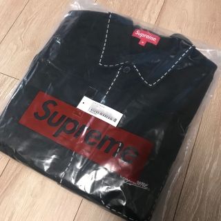 Supreme - Supreme Contrast Stitch Button Up 黒Mの通販 by NK shop