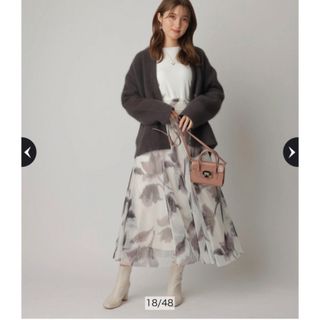 新品❤︎新作❤︎アプワイザーリッシェ❤︎ シアーフラワーフレアスカート