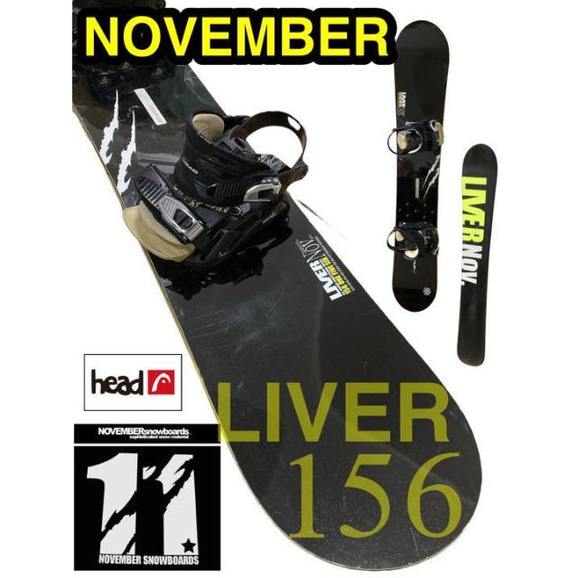 ノベンバー November Liver 156 スノーボード 見逃せない 51.0%OFF