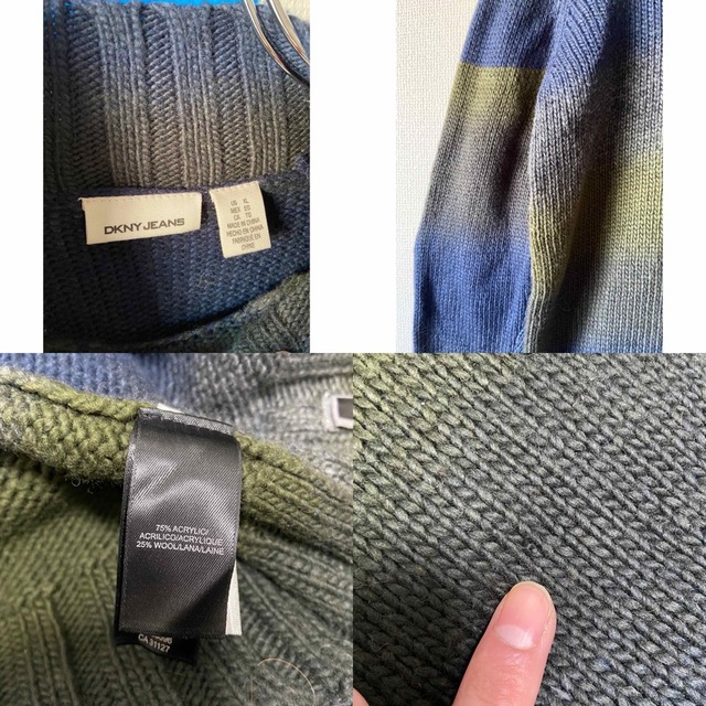 DKNY - Y2K vintage DKNY グラデーション ハイネック ニット セーター