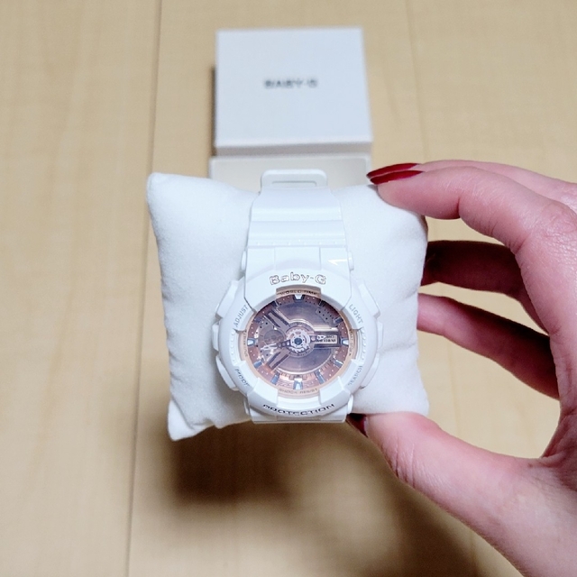Baby-G(ベビージー)の★BABY-G　可愛い🧡ホワイト×ピンクゴールド★ レディースのファッション小物(腕時計)の商品写真