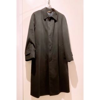 大きいサイズ ポールスチュアート ステンカラーコート カシミヤ100% 黒 XL