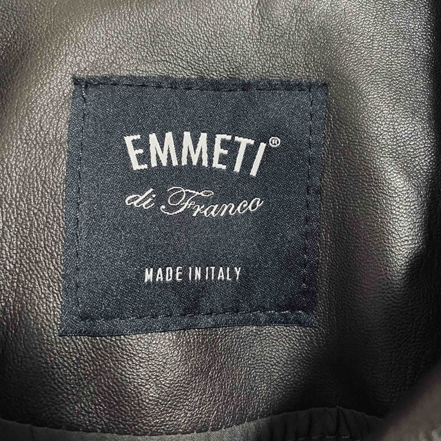 EMMETI(エンメティ)の【入手困難】EMMETI エンメティ　レザージャケット　おしゃれ　ラムレザー メンズのジャケット/アウター(レザージャケット)の商品写真