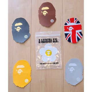 アベイシングエイプ(A BATHING APE)のA BATHING APE布ステッカー5枚セット袋付き(その他)