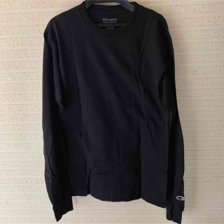 チャンピオン(Champion)の値下げ☆匿名☆チャンピオン　長袖Tシャツ　ロンT 黒　(Tシャツ/カットソー(七分/長袖))