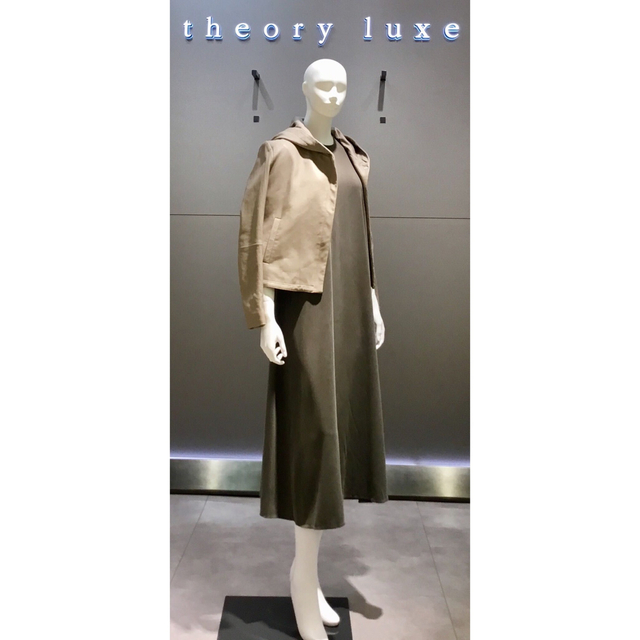 Theory luxe 19aw ラムレザーフーデットジャケット