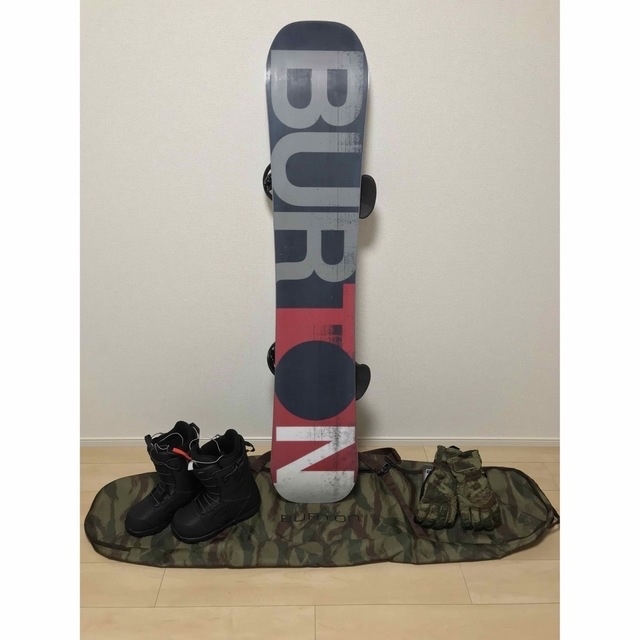 BURTONボード、ビンディング、ブーツ、手袋、収納袋セット BURTONボード、ビンディング、ブーツ、手袋、収納袋セット