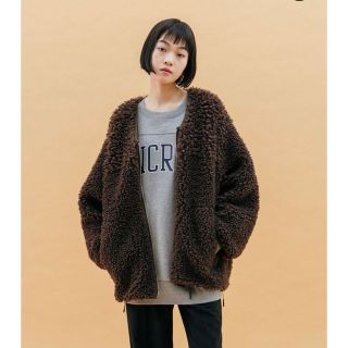 ユナイテッドアローズ(UNITED ARROWS)のCITEN  ノーカラー ボアジャケット(ノーカラージャケット)