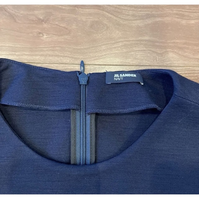 JIL SANDER NAVY(ジルサンダーネイビー)のジルサンダーネイビー ワンピース 紺 44 レディースのワンピース(ひざ丈ワンピース)の商品写真