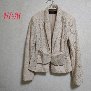 エイチアンドエム(H&M)のH&M  ジャケット　ブレザー　レース　リボン　花柄　かわいい(テーラードジャケット)