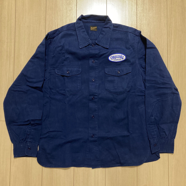 Tenderloin Work Shirt L Navy 紺 長袖 美品