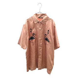 ディーゼル(DIESEL)のDIESEL ディーゼル 17SS S-WESTY-EMB 00SYTQ 0LAOF フラミンゴアロハシャツ 半袖刺繍シャツ ピンク(シャツ)