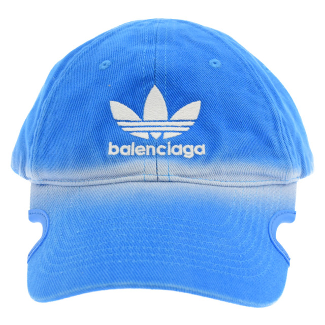 フラワーB ブルーグレイ Balenciaga adidas コラボキャップ - 通販